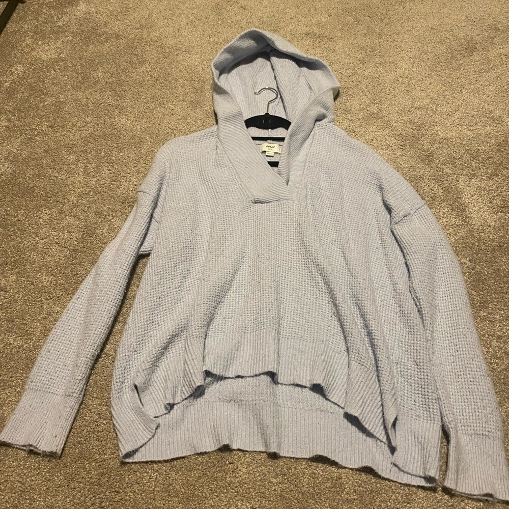 Aerie Waffle V neck Hoodie